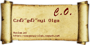 Czégényi Olga névjegykártya