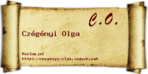 Czégényi Olga névjegykártya