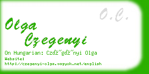 olga czegenyi business card